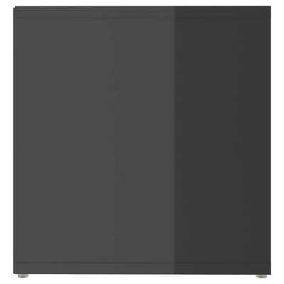 vidaXL Szafka pod TV, wysoki połysk, szara, 72x35x36,5 cm