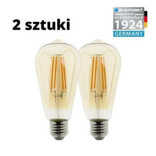 Zestaw 2 sztuk - Blaupunkt Żarówki filamentowe LED E27 8W WW