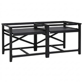 Podstawka na Pralkę 2 pcs Czarny 120 x 56 x 52 cm Stal