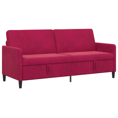 Sofa z miejscem do przechowywania Czerwone wino Poliester
