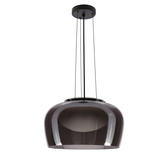 Lampa wisząca Insieme 38 szklana nad stół do salonu z dymionym kloszem