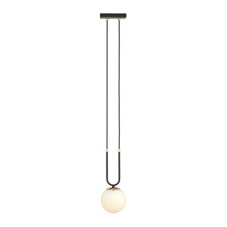 Lampa wisząca GLAM 1 BLACK/OPAL