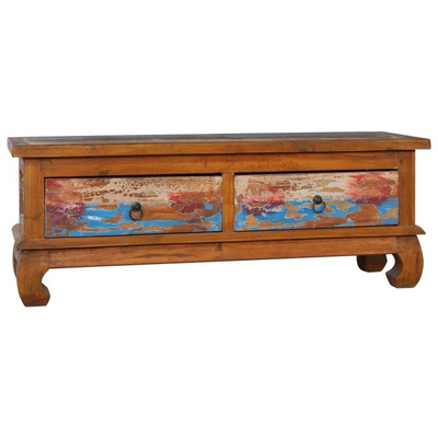 vidaXL Szafka pod TV, 110 x 35 x 40 cm, lite drewno tekowe z odzysku