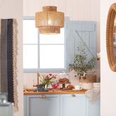 Lampa Wisząca Boho z Plecionego Papieru Abruzzo Sara 40cm E27