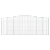 Kosze gabionowe, 3 szt, 400x30x140/160 cm, galwanizowane żelazo