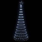 Choinka świąteczna LED z podstawą Chłodna biel 250 cm Metal