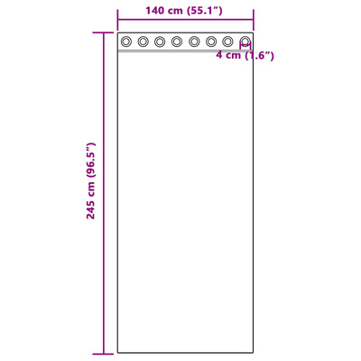 Zasłony zaciemniające 2 pcs Jasnoszary 140 x 245 cm Aksamit