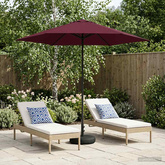 Parasol ogrodowy z podstawą 230 x 230 cm Poliester Prostokątny