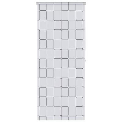 Roleta prysznicowa 120 x 240 cm, wzór w kwadraty