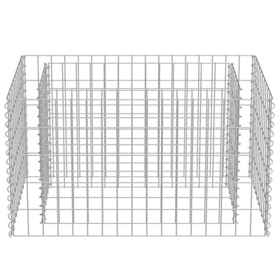 vidaXL Podwyższona donica gabionowa, galwanizowana stal, 90x50x50 cm