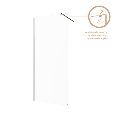 Kabina walk-in ii 110x200cm transp 8mm shiny-glass chrom AK-32-112-S Invena