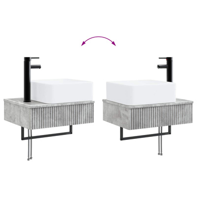Zestaw Szafek Łazienkowych 4 szt. Betonowy szary