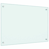 Panel ochronny do kuchni, biały, 70x50 cm, szkło hartowane