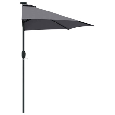 Parasolka ogrodowa Antracyt 294 x 150 x 224 cm Poliester i Stal