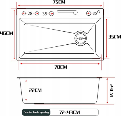 Zlewozmywak stalowy Mango Premium