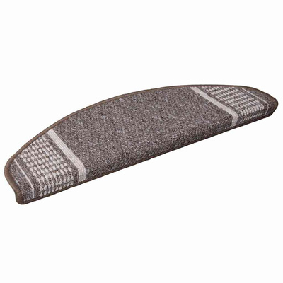 Samoprzylepne maty na schody 15 pcs Brązowy 65 x 21 x 4 cm