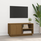Szafka pod TV, miodowy brąz, 80x35x40,5 cm, lite drewno sosnowe vidaXL