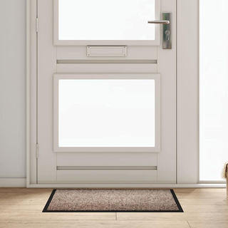Dywanik drzwiowy Beżowy 60 x 40 x 1.2 cm Tkanina Teddy