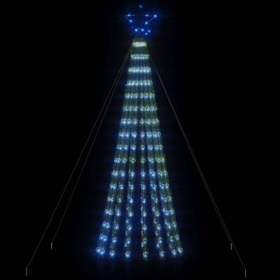 vidaXL Stożkowa choinka z lampek, 275 niebieskich LED, 180 cm