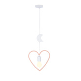 Single Hm Lampa Wisząca 1X20W E27 Iq Kids Różowy+Biały
