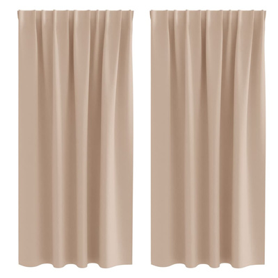 Firany blackout z kółkami 2 pcs Ciemnoszary 175 x 140 cm