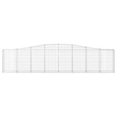 Kosze gabionowe, 25 szt, 400x30x80/100 cm, galwanizowane żelazo