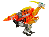 Dinobots 2w1 Dinozaur Pistolet na Strzałki Pomarańczowy Velociraptor Tarcza