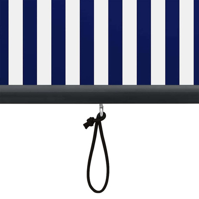 Roleta Niebieski i biały 180 x 250 cm Materiał i Aluminium
