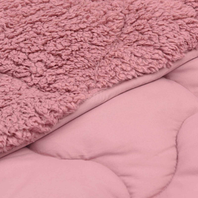 Zimowa Kołdra Różowy 220 x 240 cm Mikrofibra i Fleece Teddy