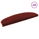 Samoprzylepne maty na schody Półokrąg 15 pcs Bordeaux Czerwony