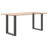 Nogi do stołu jadalnego w kształcie litery U 2 szt. Antracyt 60x(72-73) cm Stal