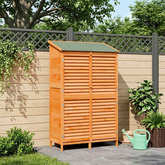 Shed ogrodowy brązowy 106 x 56 x 176,5 cm Drewno Świerkowe