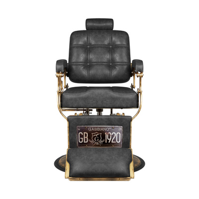 Gabbiano fotel barberski Boss HD Old Leather czarny 131780