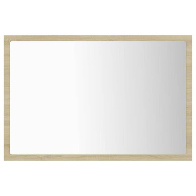 vidaXL Lustro łazienkowe LED, kolor dąb sonoma, 60x8,5x37 cm, akryl