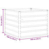 Donica Antracyt 100 x 100 x 75 cm Stal