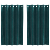 Zasłony zaciemniające 2 pcs Ciemna zieleń 140 x 140 cm Aksamit