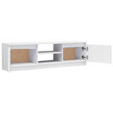 vidaXL Szafka pod TV, wysoki połysk, biała, 120x30x35,5 cm