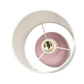 Lampka nocna Iner różowa ceramiczna z abażurem Candellux