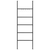 Stojak drabina na ręczniki, z 5 poziomami, czarny, 58x175 cm