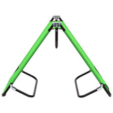 vidaXL Składany leżak, stal, zielony