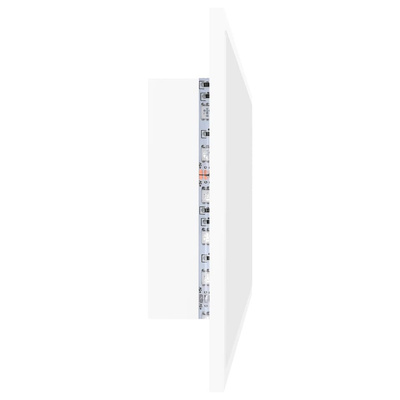 vidaXL Lustro łazienkowe z LED, białe, 100x8,5x37 cm, akryl