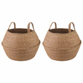 Doniczka z uchwytami 2 pcs naturalny ? 45 x 36 cm
