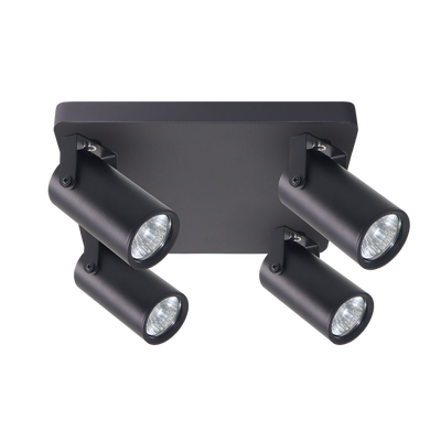 Gary lampa sufitowa plafon czarny 4x15W GU10 klosz czarny 98-28143