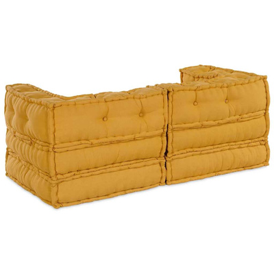 Modularna jednostka sofy 2 pcs żółty 140 x 70 x 56 cm tkanina