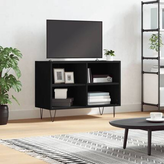 Szafka pod TV, czarna, 69,5x30x50 cm, materiał drewnopochodny vidaXL
