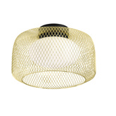 Lampa sufitowa Sopra 32 czarno złota klosz druciany do salonu GX53