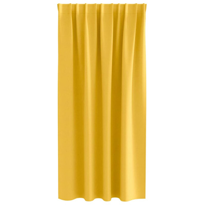 Firany blackout z kółkami 2 pcs Musztardowy Żółty 175 x 140 cm