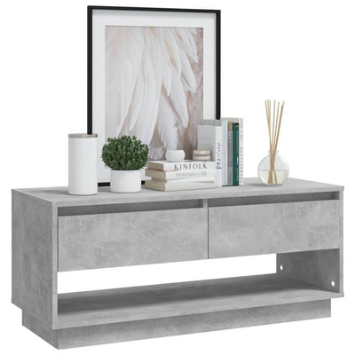 vidaXL Szafka pod TV, szarość betonu, 102x41x44 cm