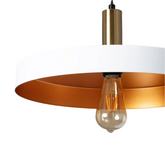 Lampa Wisząca z metalu ?40cm E27 Biała Abruzzo Dario