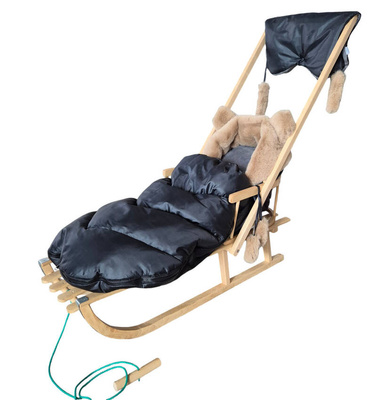 Love gifts Sanki ze śpiworkiem+ Mufki/Brąz